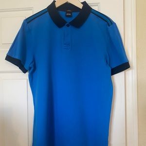 Hugo Boss slim fit polo shirt, blue, size Medium